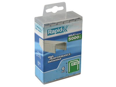 Rapid 140/6 6mm Galvanised Staples (Poly Pack 5000) – – Now available at MTN Shop UK.