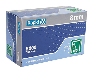 Rapid 140/8 8mm Galvanised Staples (Box 5000) – – Now available at MTN Shop UK.