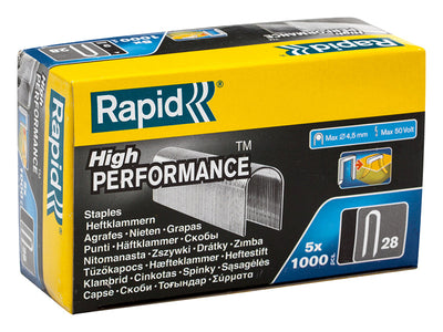 Rapid 28/10 10mm DP x 5m Galvanised Staples (Box 1000 x 5) – – Now available at MTN Shop UK.