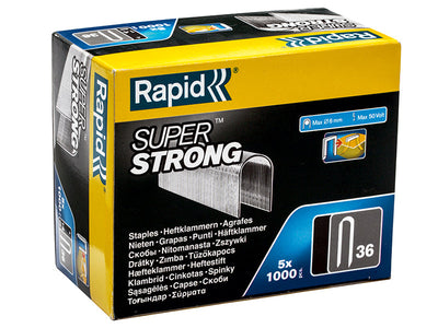 Rapid 36/14 14mm DP x 5m Galvanised Staples (Box 1000 x 5) – – Now available at MTN Shop UK.
