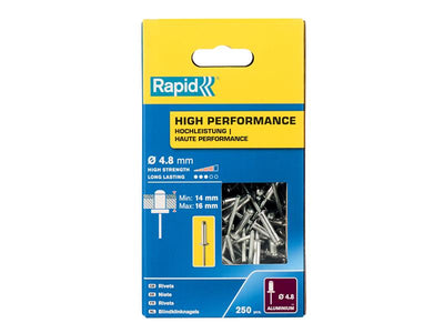 Rapid High Performance Rivets 4.8 x 20mm (Box 250) – – Now available at MTN Shop UK.