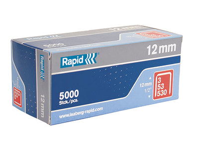 Rapid 53/12B 12mm Galvanised Staples (Box 5000) – – Now available at MTN Shop UK.