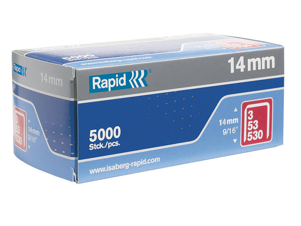 Rapid 53/14B 14mm Galvanised Staples (Box 5000) – – Now available at MTN Shop UK.