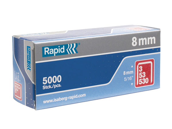 Rapid 53/8B 8mm Galvanised Staples (Box 5000) – – Now available at MTN Shop UK.