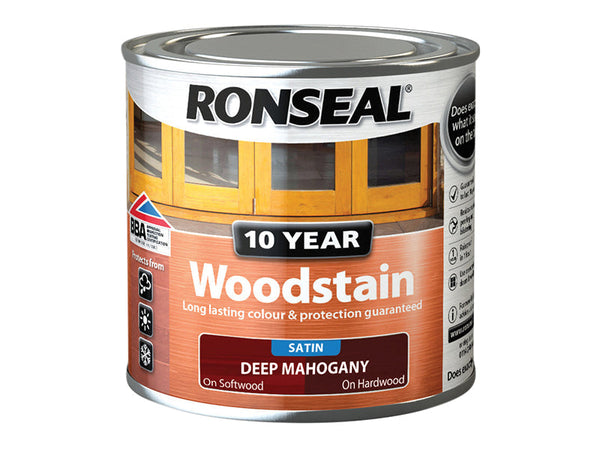 Ronseal 10 Year Woodstain Deep Mahogany 250ml – – Now available at MTN Shop UK.