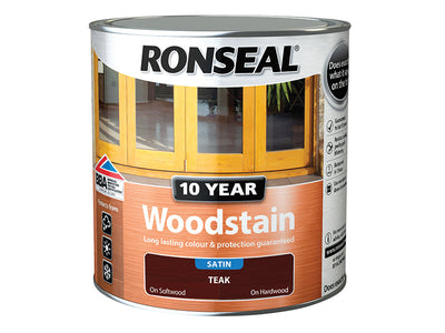 Ronseal 10 Year Woodstain Teak 2.5 litre – – Now available at MTN Shop UK.