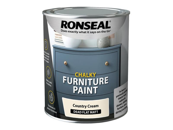 Ronseal Chalky Furniture Paint Country Cream 750ml – – Now available at MTN Shop UK.