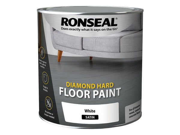 Ronseal Diamond Hard Floor Paint Satin White 2.5 litre – – Now available at MTN Shop UK.