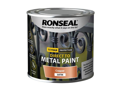 Ronseal Direct to Metal Paint Copper Satin 250ml – – Now available at MTN Shop UK.