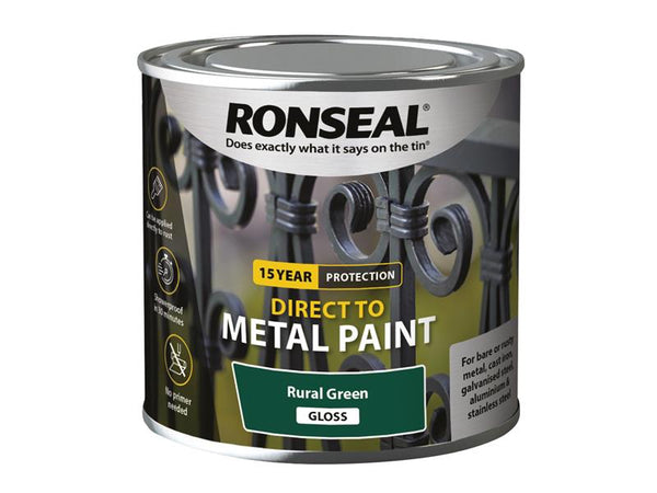 Ronseal Direct to Metal Paint Rural Green Gloss 250ml – – Now available at MTN Shop UK.