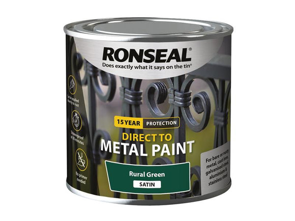 Ronseal Direct to Metal Paint Rural Green Satin 250ml – – Now available at MTN Shop UK.