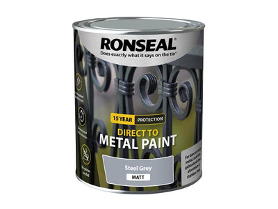 Ronseal Direct to Metal Paint Steel Grey Matt 750ml – – Now available at MTN Shop UK.