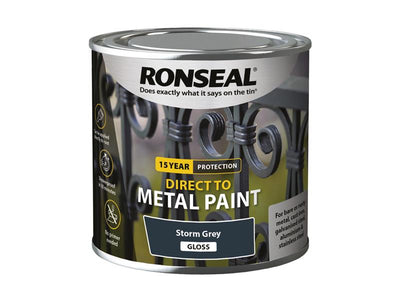 Ronseal Direct to Metal Paint Storm Grey Gloss 250ml – – Now available at MTN Shop UK.