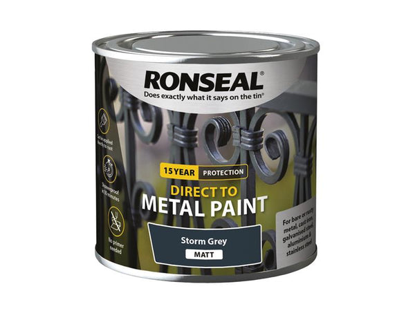 Ronseal Direct to Metal Paint Storm Grey Matt 250ml – – Now available at MTN Shop UK.