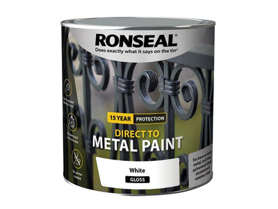 Ronseal Direct to Metal Paint White Gloss 2.5 litre – – Now available at MTN Shop UK.