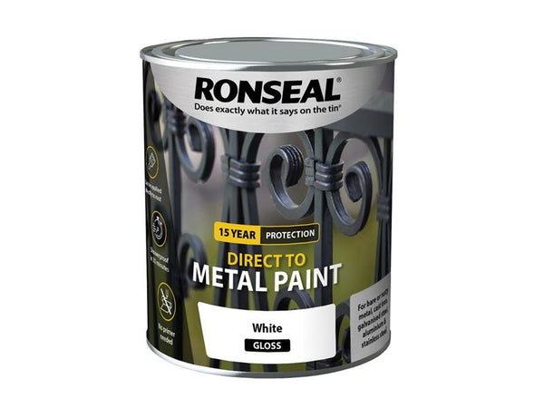 Ronseal Direct to Metal Paint White Gloss 750ml – – Now available at MTN Shop UK.
