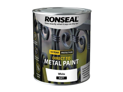 Ronseal Direct to Metal Paint White Matt 750ml – – Now available at MTN Shop UK.