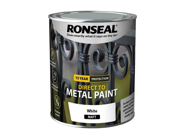 Ronseal Direct to Metal Paint White Matt 750ml – – Now available at MTN Shop UK.