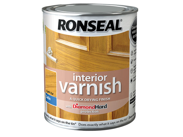 Ronseal Interior Varnish Quick Dry Satin Light Oak 250ml – – Now available at MTN Shop UK.
