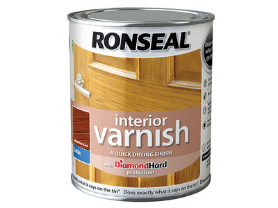 Ronseal Interior Varnish Quick Dry Satin Medium Oak 750ml – – Now available at MTN Shop UK.