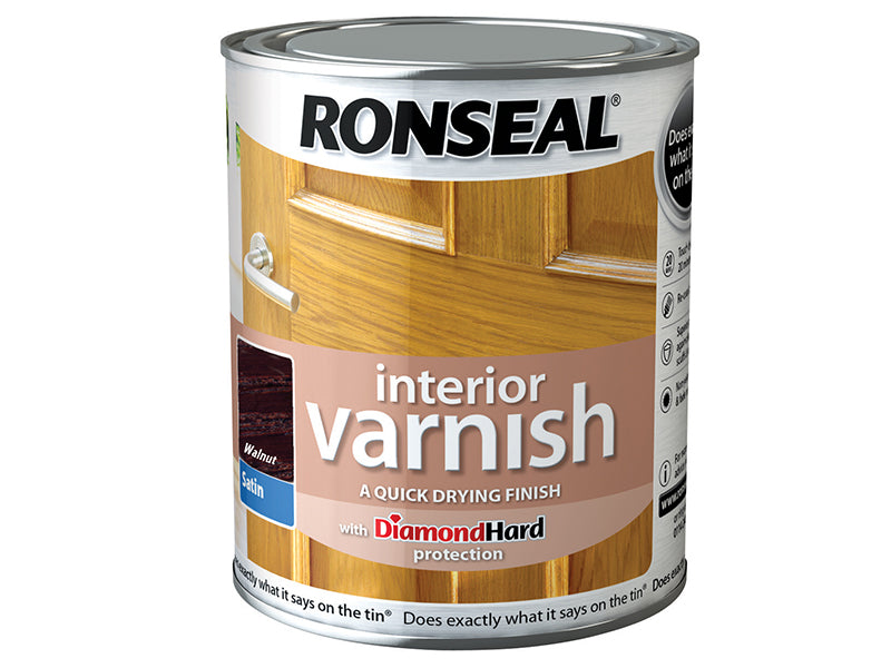 Ronseal Interior Varnish Quick Dry Satin Walnut 750ml – – Now available at MTN Shop UK.