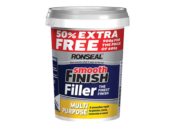 Ronseal Smooth Finish Multipurpose Wall Filler Ready Mixed 600g +50% – – Now available at MTN Shop UK.