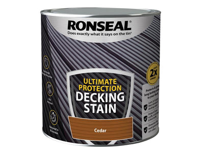 Ronseal Ultimate Protection Decking Stain Cedar 2.5 litre – – Now available at MTN Shop UK.