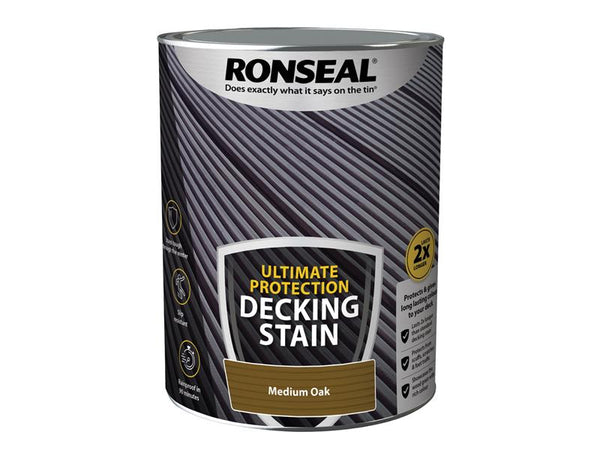 Ronseal Ultimate Protection Decking Stain Medium Oak 5 litre – – Now available at MTN Shop UK.