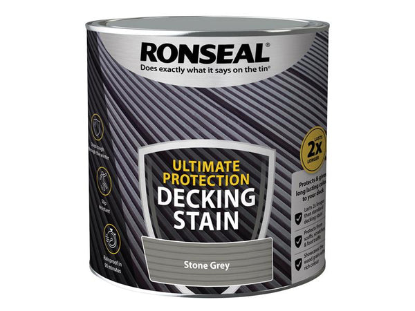 Ronseal Ultimate Protection Decking Stain Stone Grey 2.5 litre – – Now available at MTN Shop UK.