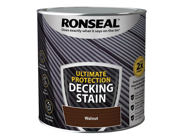 Ronseal Ultimate Protection Decking Stain Walnut 2.5 litre – – Now available at MTN Shop UK.