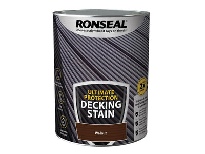 Ronseal Ultimate Protection Decking Stain Walnut 5 litre – – Now available at MTN Shop UK.