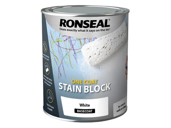 Ronseal One Coat Stain Block White 750ml – – Now available at MTN Shop UK.