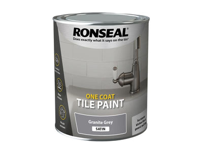 Ronseal One Coat Tile Paint Granite Grey Satin 750ml – – Now available at MTN Shop UK.