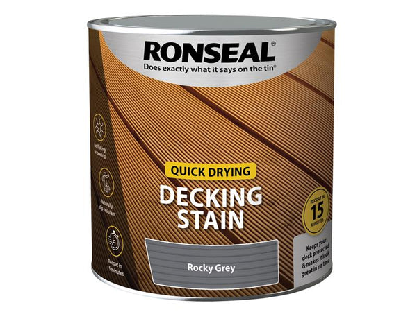 Ronseal Quick Drying Decking Stain Rocky Grey 2.5 litre – – Now available at MTN Shop UK.