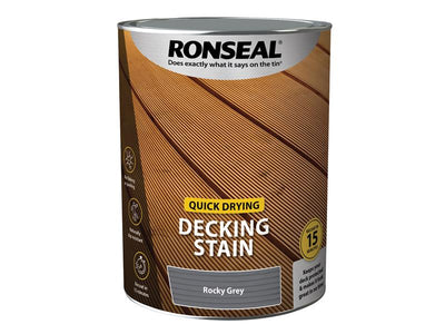 Ronseal Quick Drying Decking Stain Rocky Grey 5 litre – – Now available at MTN Shop UK.