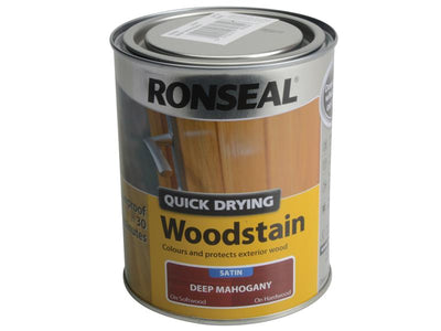 Ronseal Quick Drying Woodstain Satin Deep Mahogany 750ml – – Now available at MTN Shop UK.