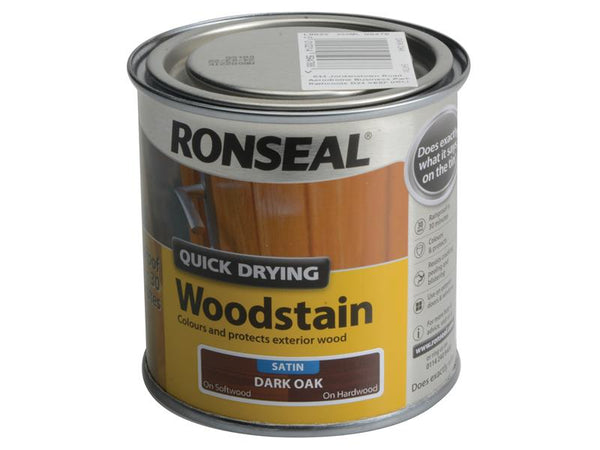 Ronseal Quick Drying Woodstain Satin Dark Oak 250ml – – Now available at MTN Shop UK.