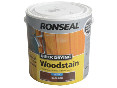 Ronseal Quick Drying Woodstain Satin Dark Oak 2.5 litre – – Now available at MTN Shop UK.