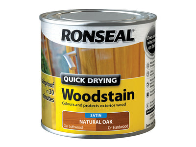 Ronseal Quick Drying Woodstain Satin Natural Oak 250ml – – Now available at MTN Shop UK.