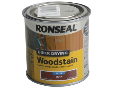 Ronseal Quick Drying Woodstain Satin Teak 250ml – – Now available at MTN Shop UK.