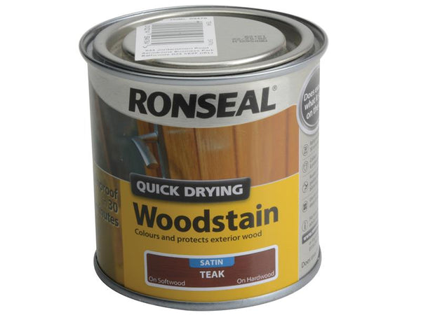 Ronseal Quick Drying Woodstain Satin Teak 250ml – – Now available at MTN Shop UK.
