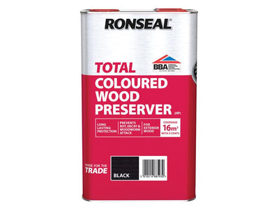 Ronseal Trade Total Wood Preserver Black 5 litre – – Now available at MTN Shop UK.