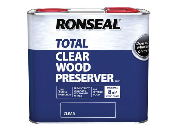 Ronseal Trade Total Wood Preserver Clear 2.5 litre – – Now available at MTN Shop UK.