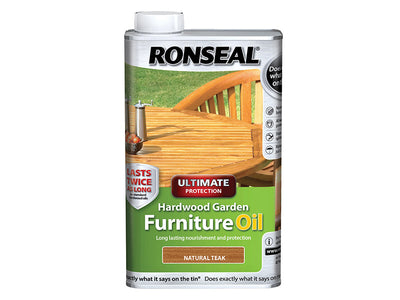 Ronseal Ultimate Protection Hardwood Garden Furniture Oil Natural Teak 1 litre – – Now available at MTN Shop UK.