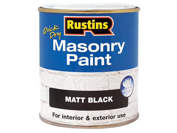 Rustins Quick Dry Masonry Paint Matt Black 250ml – – Now available at MTN Shop UK.