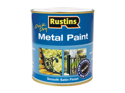 Rustins Quick Drying Metal Paint Smooth Satin Black 1 Litre – – Now available at MTN Shop UK.