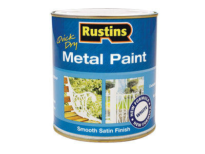 Rustins Quick Dry Metal Paint Smooth Satin White 1 Litre – – Now available at MTN Shop UK.