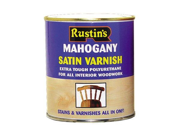 Rustins Polyurethane Varnish & Stain Satin Oak 250ml – – Now available at MTN Shop UK.