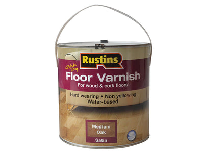 Rustins Quick Dry Coloured Floor Varnish Medium Oak 2.5 litre – – Now available at MTN Shop UK.