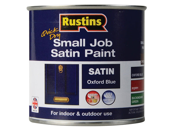 Rustins Quick Dry Small Job Satin Paint Oxford Blue 250ml – – Now available at MTN Shop UK.